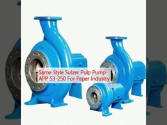Pompes à pâte de Sulzer APP 53-250 pour l'industrie du papier