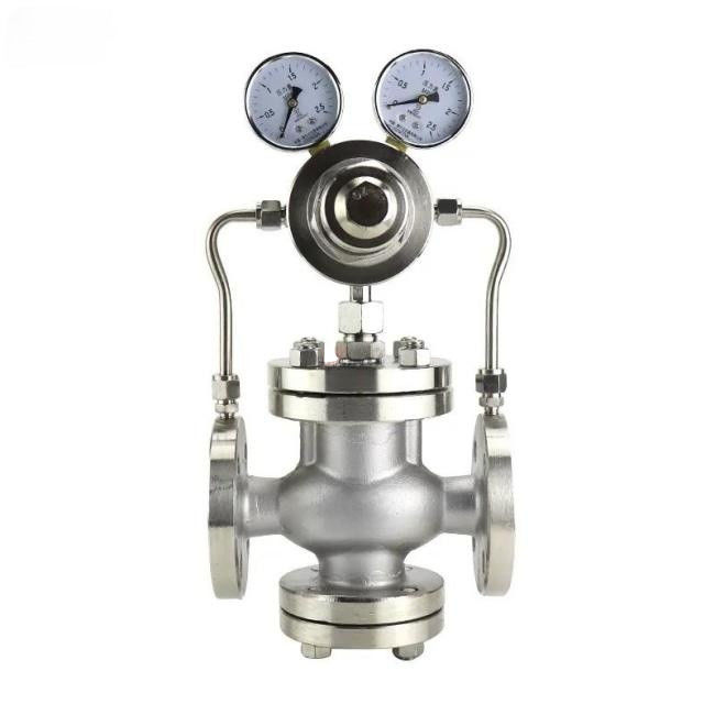 Type valve à piston pilote de gaz d'acier inoxydable WCB, soupape de décharge réduisant la pression